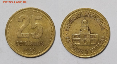 Аргентина 25 сентавос 1992 года бронза - 25.05 - IMG_20240517_071948