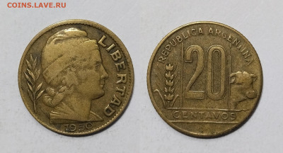 Аргентина 20 сентавос 1950 года - 25.05 - IMG_20240517_072031