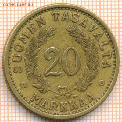 Финляндия 20 марок 1937 г., до  28.05.2024 г. в 22.00 по Мос - Финляндия 20 марок 1937 835а