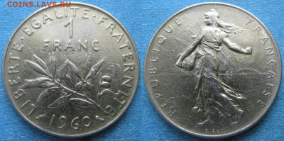 Франция 1 франк 1960 до 28-05-24 в 22:00 - 42.2. -Франция 1 франк 1960    10766