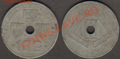 Бельгия 10 сантимов 1943 до 20.01.2012 21-30 - Бельгия 10 сантимов 1943