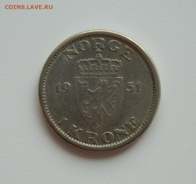 Норвегия 1 крона 1951 г. до 29.01.24 - DSCN0823.JPG