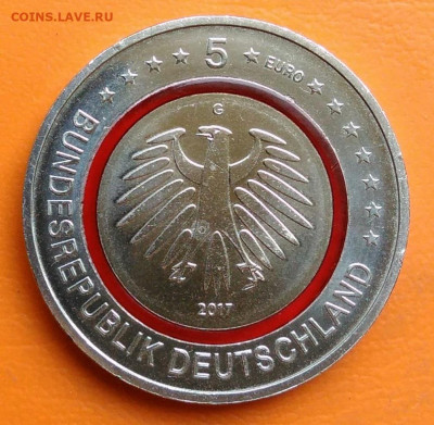 Германия 5 евро 2017 года тропическая зона до 26.05.2024 - IMG_20240523_181146