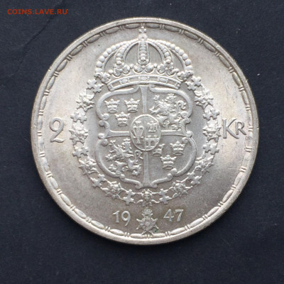Швеция 2 Кроны 1947, Густав V, до 30.05.2024 - D7ED74D2-340E-46F3-843E-CBDEE48766E7