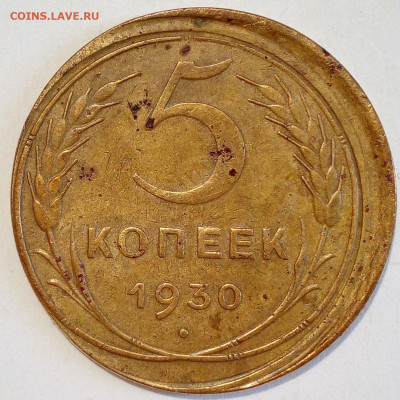 5 копеек 1930. Смещение, лысый гурт. До 30.05.24 г. 22 ч Мск - IMG_20240525_131445_384.JPG