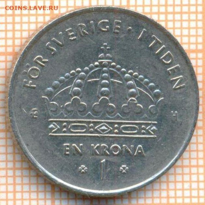 Швеция 1 крона 2003 г., до 01.06.2024 г. в 22.00 по Москве - Швеция 1 крона 2003 851а