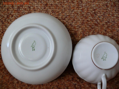 Чайная пара "Весення" Дулево Тонкостенный фарфор - P1820348.JPG