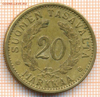 Финляндия 20 марок 1938 г., до 04.06.2024 г. в 22.00 по Моск - Финляндия 20 марок 1938а