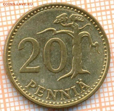 Финляндия 20 пенни 1978 г., до 04.06.2024 г. в 22.00 по Моск - Финляндия 20 пенни 1978 853а