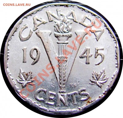 G19 Канада 5¢ 1945 Victory Nickel до 26.01 в 22°° - G19 5c 1945_1