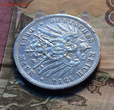 3 марки 1914 г Пруссия, Германия Вильгельм II Мундир - 136