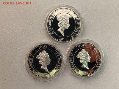 1 доллар 2012 Ниуэ Лилии (3шт), Ag925, до 05.06 - ЯЯ Лилии-4