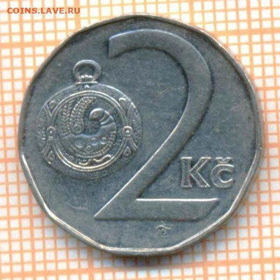 Чехия 2 кроны 1994 г., до  06.06.2024 г. в 22.00 по Москве - Чехия 2 кроны 1994 646а