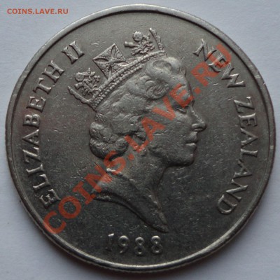 Новая Зеландия, 50 центов 1988. Парусник. - 2