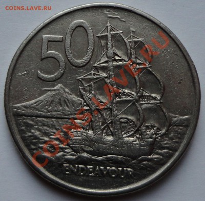 Новая Зеландия, 50 центов 1988. Парусник. - 1