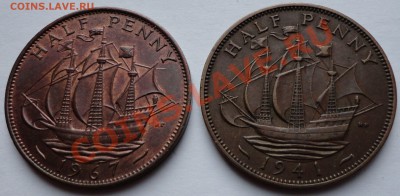 2 пенни 1941,1967.  Парусники. - 1