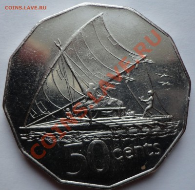 Фиджи, 50 центов 1997. Парусник. - 1