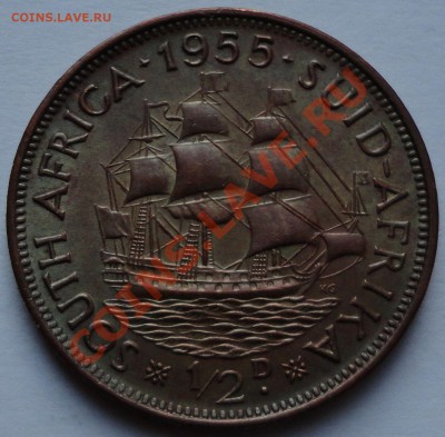 2 пенни 1955. Парусник. - 1