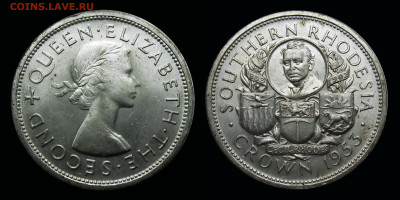 1 крона 1953 южная родезия - 5