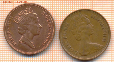Великобритания 2 пенни 1981,1997 г., до 09.06.2024 г. в 22.0 - Великобритания 2 пенни 1981,1997 862