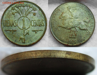 Литва 1 цент 1925 - 9