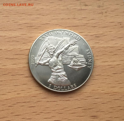 Либерия 5$ долларов 2000 Олимпийские Игры Сидней 33мм - liberija_5_dollarov_2000_olimpijskie_igry_sidnej_unc_metanie_kopja_sport_olimpiada_33_mm