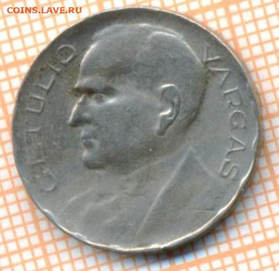 Бразилия 300 реалов 1938 г., до 10.06.2024 г. в 22.00 по Мос - Бразилия 300 реалов 1938 856а
