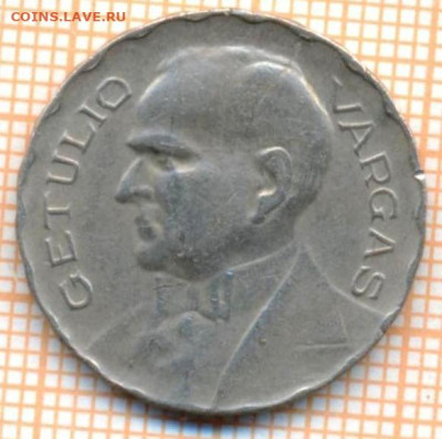 Бразилия 400 реалов 1938 г., до 10.06.2024 г. в 22.00 по Мос - Бразилия 400 реалов 1938 858а