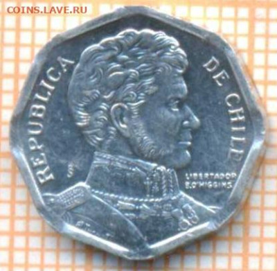 Чили 1 песо 2008 г., до 11.06.2024 г. в 22.00 по Москве - Чили 1 песо 2008 676а