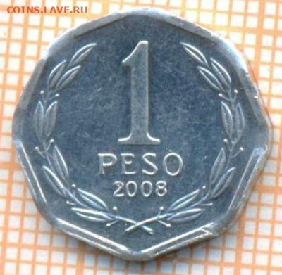 Чили 1 песо 2008 г., до 11.06.2024 г. в 22.00 по Москве - Чили 1 песо 2008 676