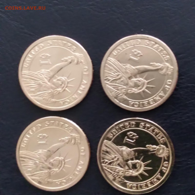 1 $ монеты Президенты США 4шт.10, 15, 26, 28. до 10.06.24г. - 20240605_124131