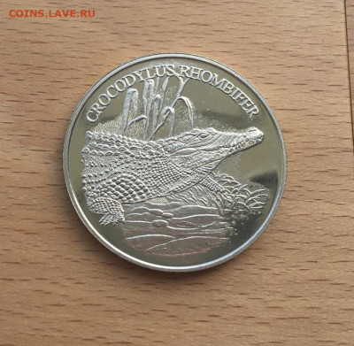 Крона Шайба Памятная медаль Жетон Кубинский крокодил Фонд ди - krona_shajba_pamjatnaja_medal_zheton_kubinskij_krokodil_fond_dikoj_prirody_fauna_wwf_zhivotnye