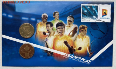 КПД Австралия 1 доллар 2012 2 шт Мужской Женский Чемпионат - kpd_avstralija_1_dollar_2012_2_sht_muzhskoj_zhenskij_chempionat_avstralii_po_tennisu_konvert_sport_buklet (2)