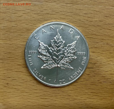 Крона Шайба Канада 5 долларов 2011 Кленовый Лист Серебро Унц - krona_shajba_kanada_5_dollarov_2011_klenovyj_list_serebro_uncija