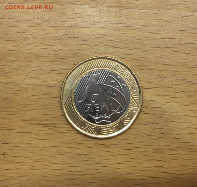 биметалл Бразилия 1 реал 2015 Олимпийские Игры Парусный Спор - bimetall_brazilija_1_real_2015_olimpijskie_igry_rio_de_zhanejro_2016_parusnyj_sport_olimpiada_parusnik (1)