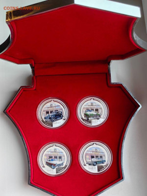 2дол 2008 Ниуэ, Автомобили Газ, (4шт), Ag999, до 13.06 - ЯЯ Автомобили Газ-1