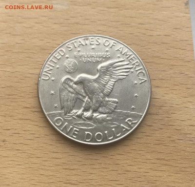 США 1 доллар 1978 двор D Эйзенхауэр Лунный доллар Крона Шайб - ssha_1_dollar_1978_dvor_d_ejzenkhauer_lunnyj_dollar_krona_shajba