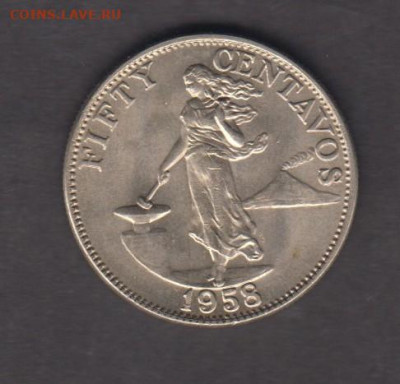 Филиппины 1958 50с без оборота до 13 06 - 15
