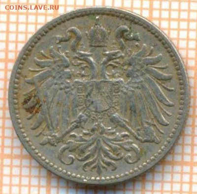 Австрия 10 геллеров 1910 г., до 12.06.2024 г. в 22.00 по Мос - Австрия 10 геллеров 1910 874а