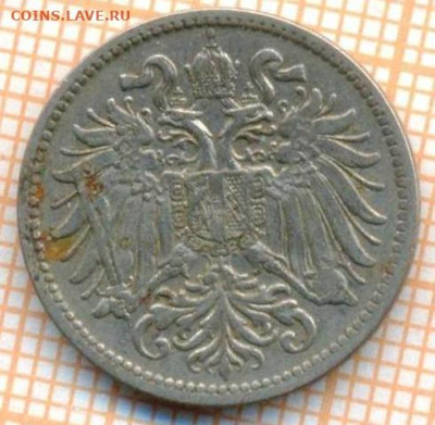 Австрия 10 геллеров 1895 г., до 12.06.2024 г. в 22.00 по Мос - Австрия 10 геллеров 1895 875а