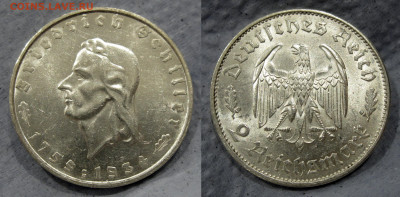 ГЕРМАНИЯ 2 марки 1934(F) Фридрих Шиллер - 1