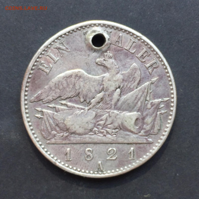 1 Талер 1821, Фридрих Вильгельм III, с подвеса, до 14.06.24 - 24E684F4-8D6C-421A-A32E-77E7C937663C