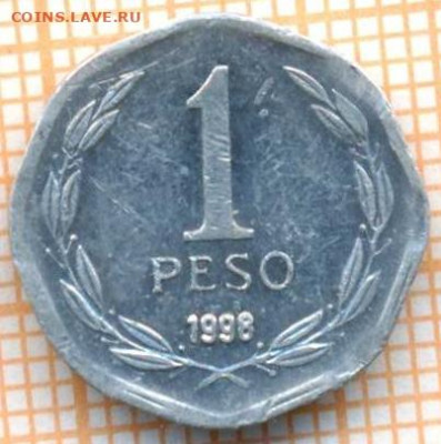 Чили 1 песо 1998 г., до 14.06.2024 г. в 22.00 по Москве - Чили 1 песо 1998 733