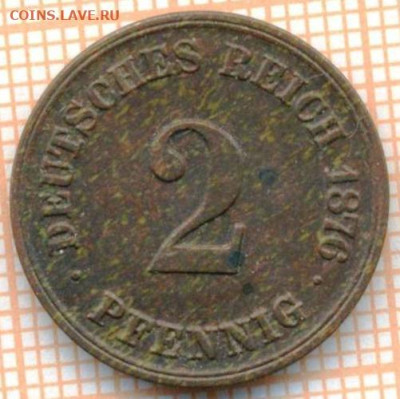 Германия 2 пф 1876 г., до 14.06.2024 г. в 22.00 по Москве - Германия 2 пф 1876 738