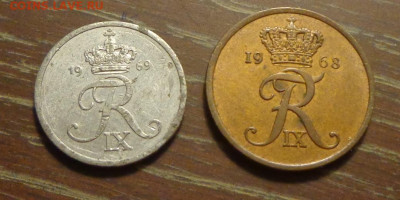 ДАНИЯ - 2 и 5 эре 1968, 69 до 14.06, 22.00 - Дания 2 и 5 марок_2