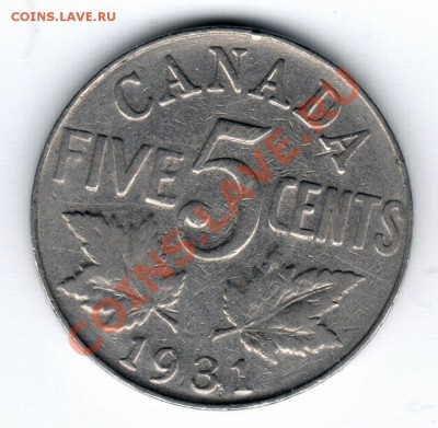 G24 Канада 5¢ 1931 до 26.01 в 22°° - G24 5c 1931_1