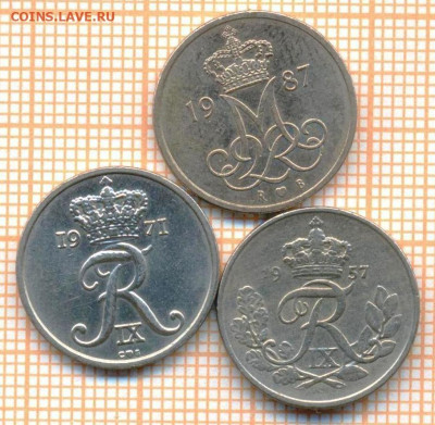Дания 10 эре 1957,71,87 г., до 19.06.2024 г. в 22.00 по Моск - Дания 10 эре 1957 71 87 802