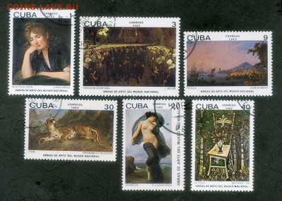 Куба Национальный музей 1982 г. полная серия - почта-марки_Куба_Национальный-музей-1982_п-с-6шт_гаш