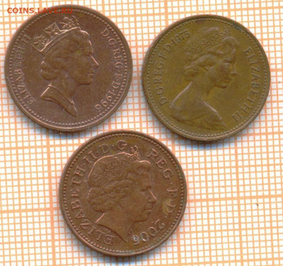 2 пенни 1971,74,77 г., до 20.06.2024 г. в 2 - Великобритания 1 пенни 2шт 815