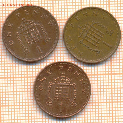 2 пенни 1971,74,77 г., до 20.06.2024 г. в 2 - Великобритания 1 пенни 2шт 815а